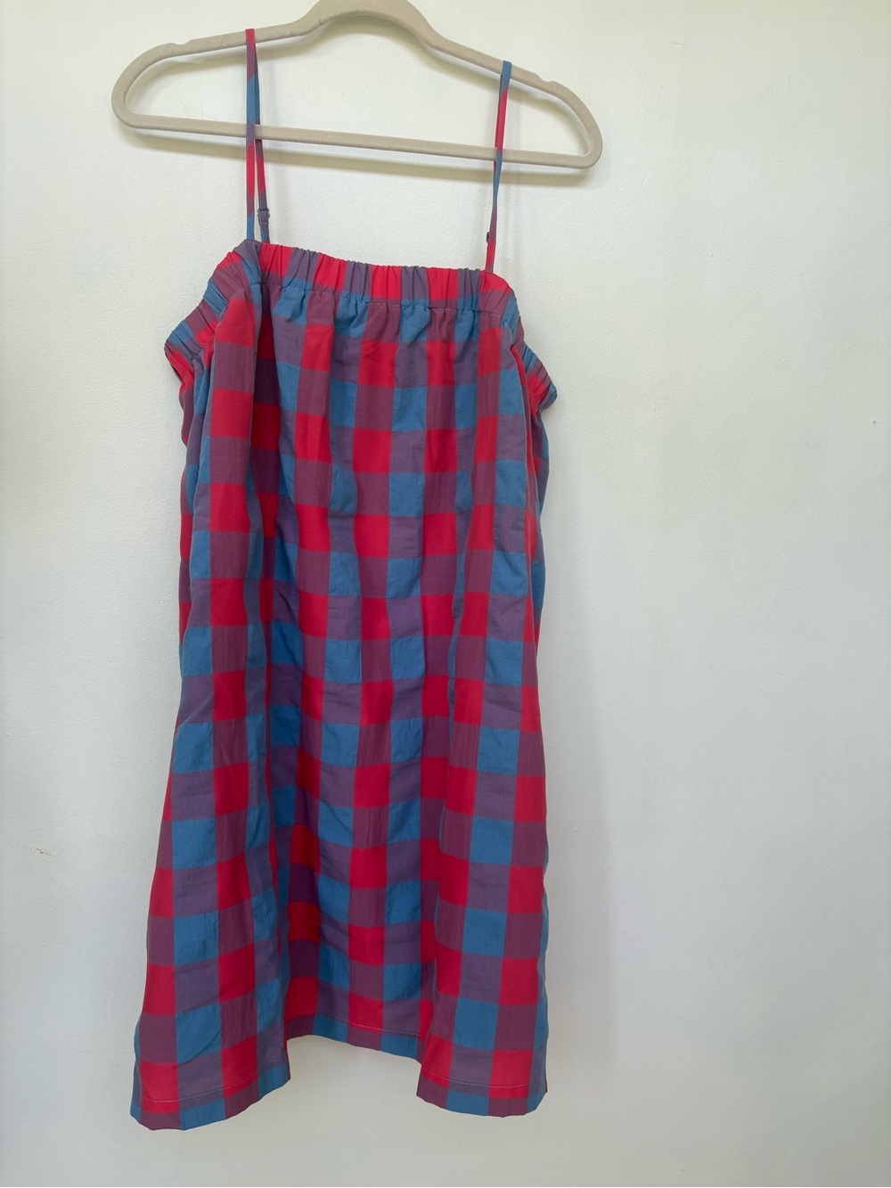 NWT Wishlist Red and Blue Plaid Mini Dress